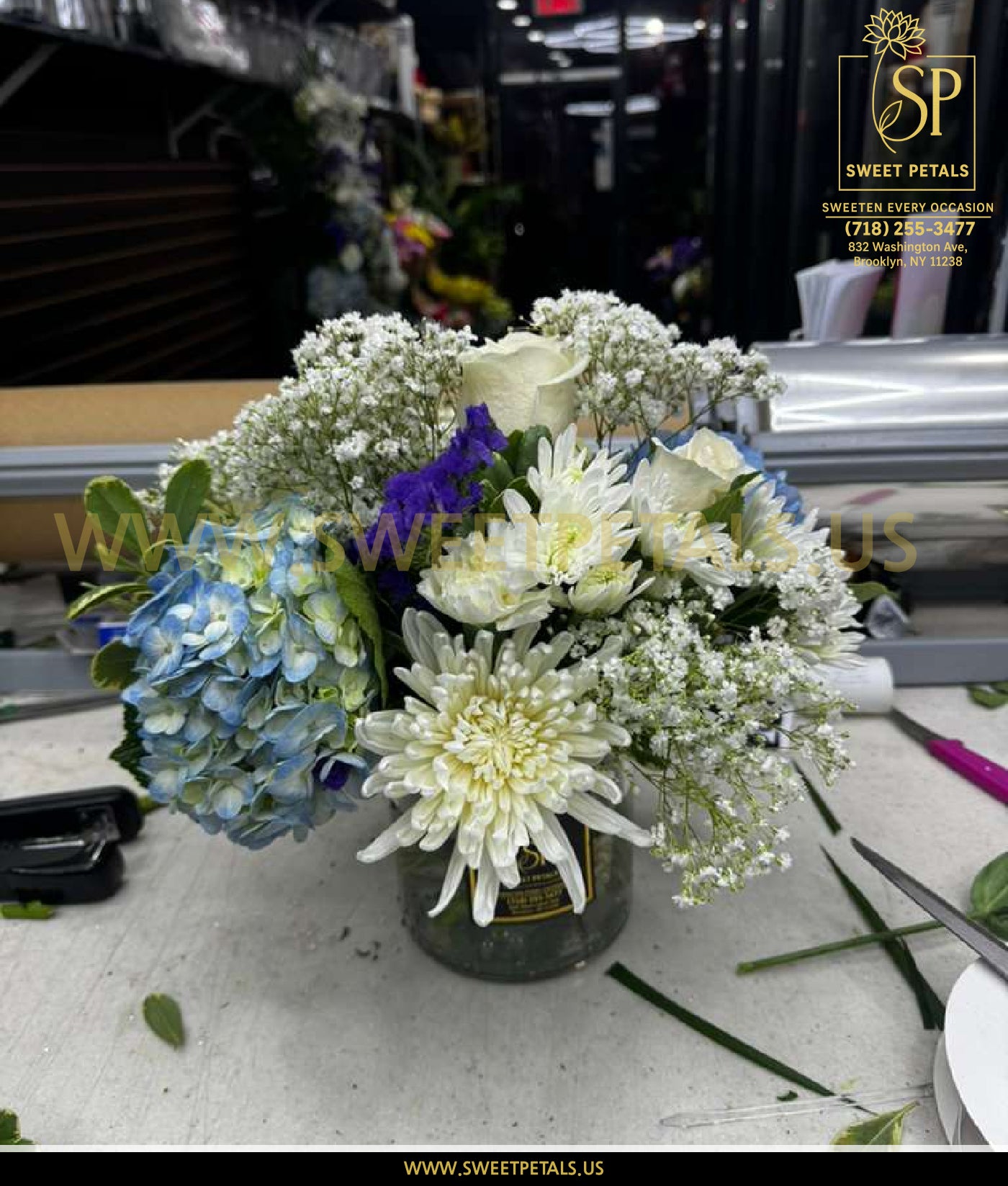 Blue & White Harmony Vase Arrangement
