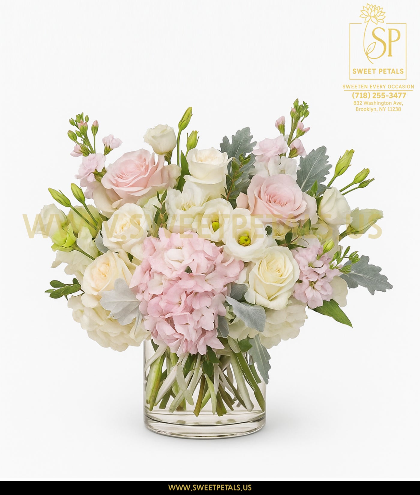 Blush Elegance Vase Arrangement