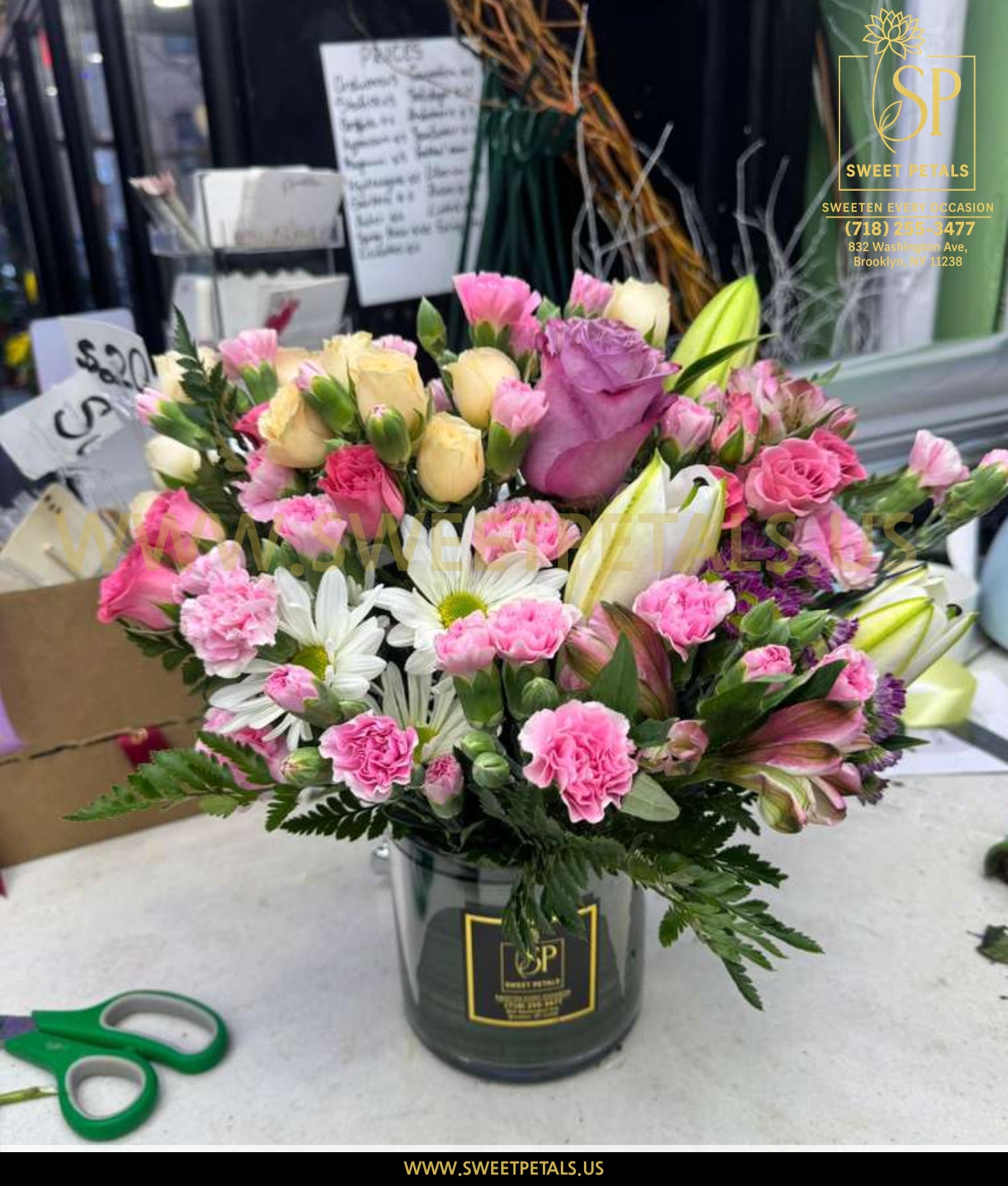 Blush Garden Delight Vase Arrangement