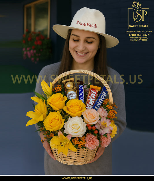 Golden Delight ChocoBloom Basket