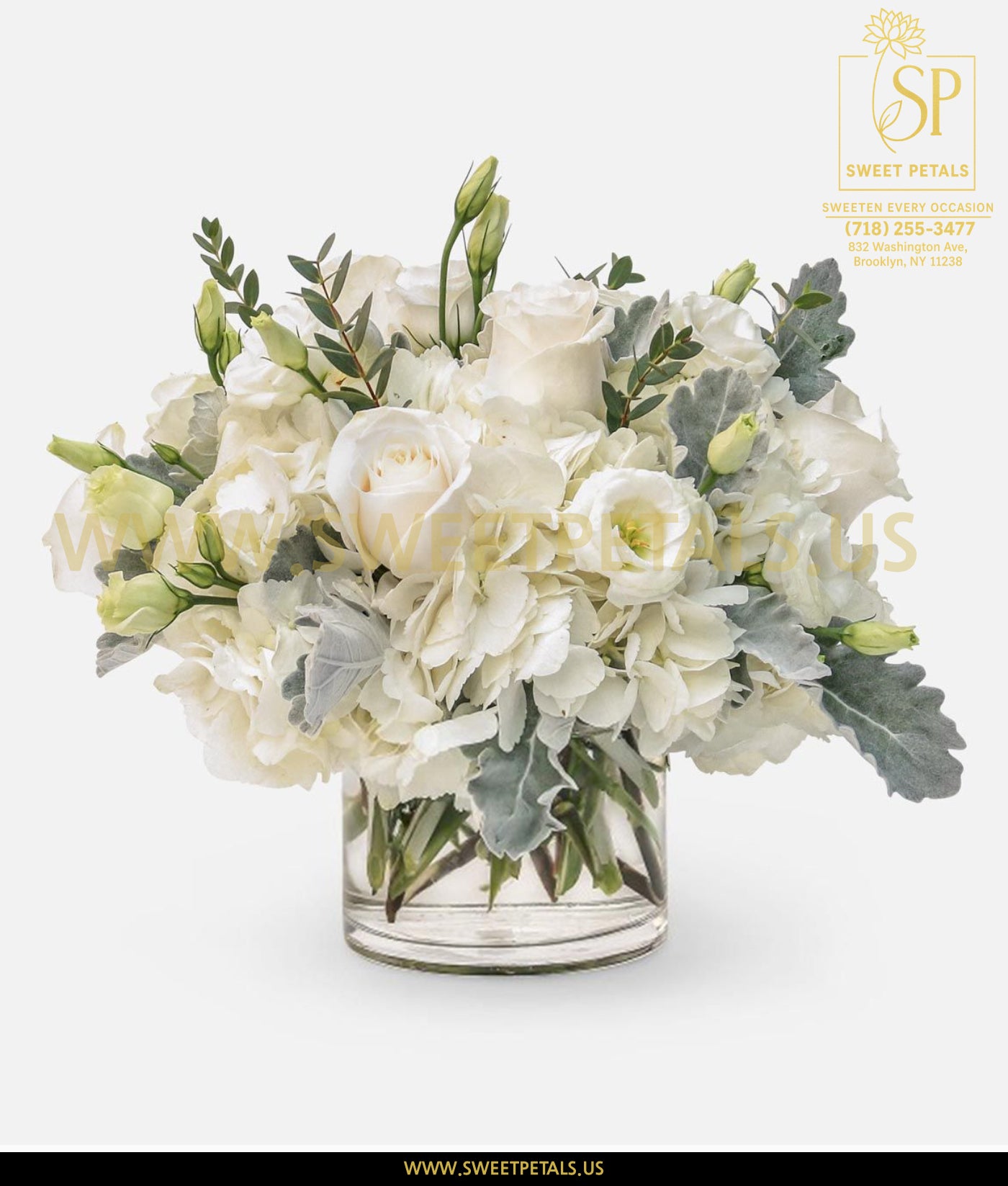 Pure Serenity White Rose Vase