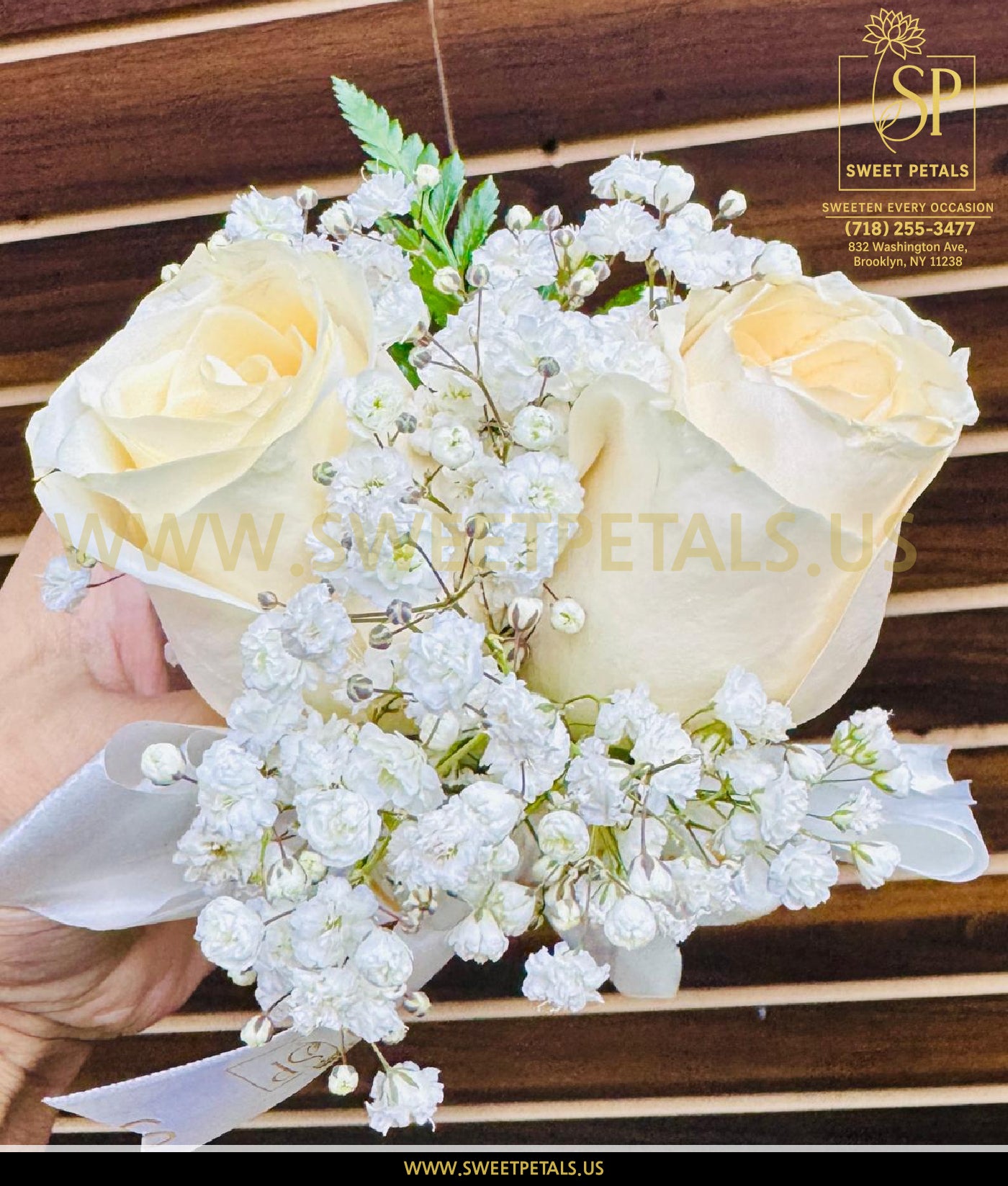 Pure Grace White Rose Corsage