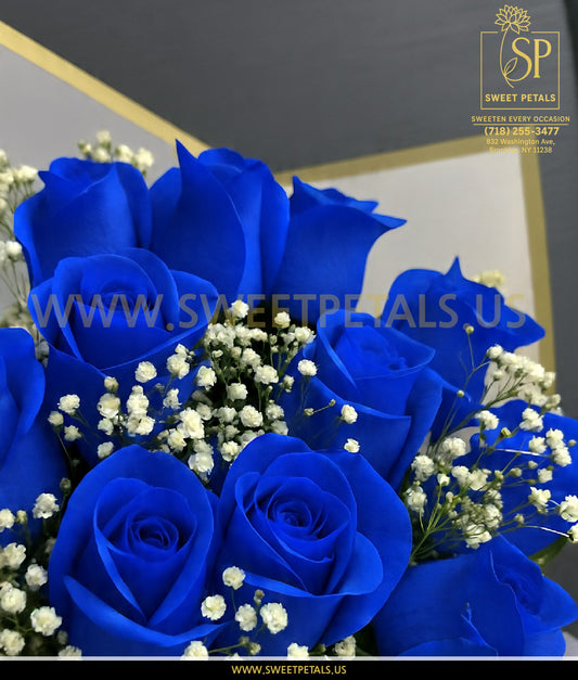 Royal Blue Roses Bouquet