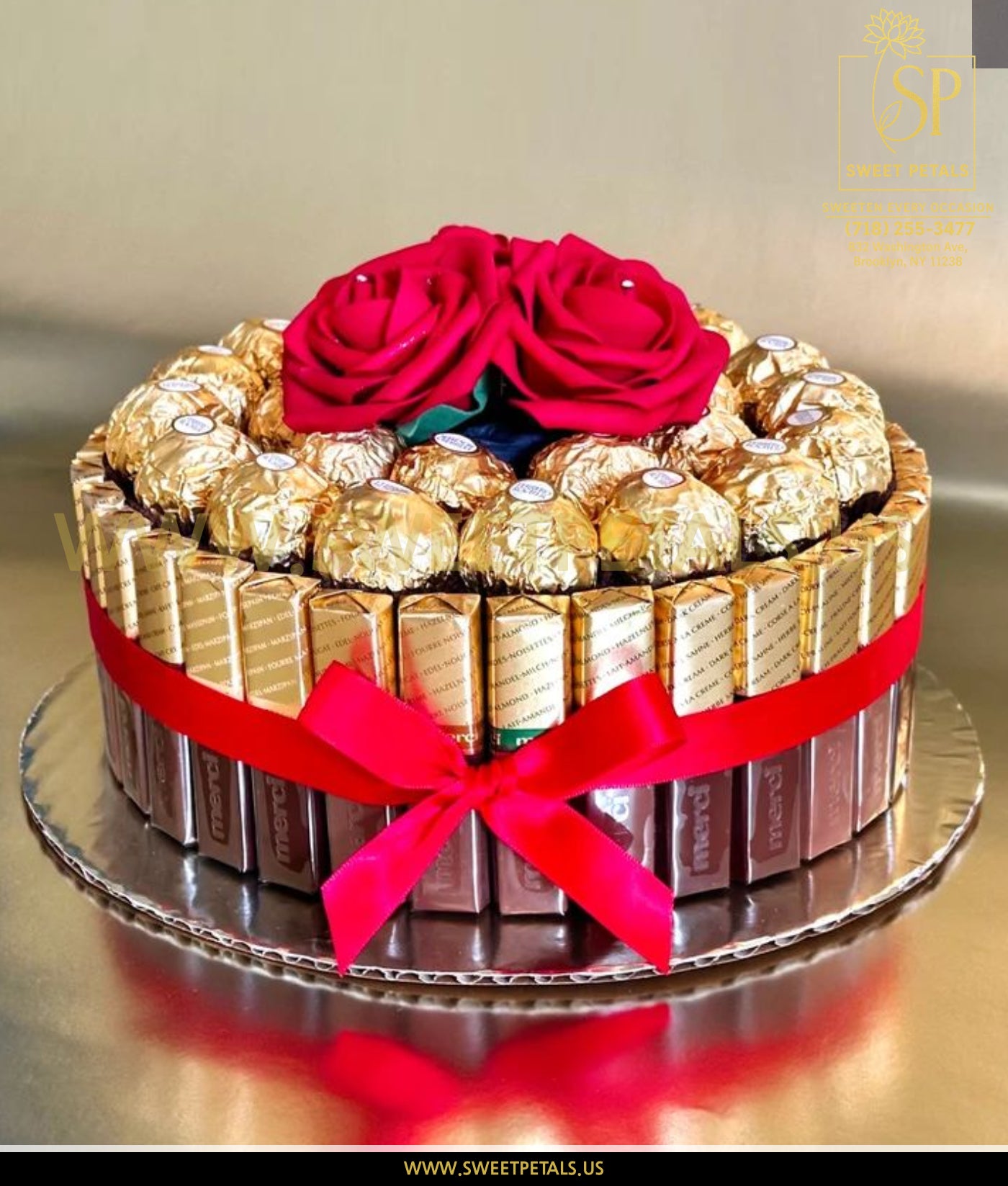 Ruby Romance Chocolate Cake Arrangement