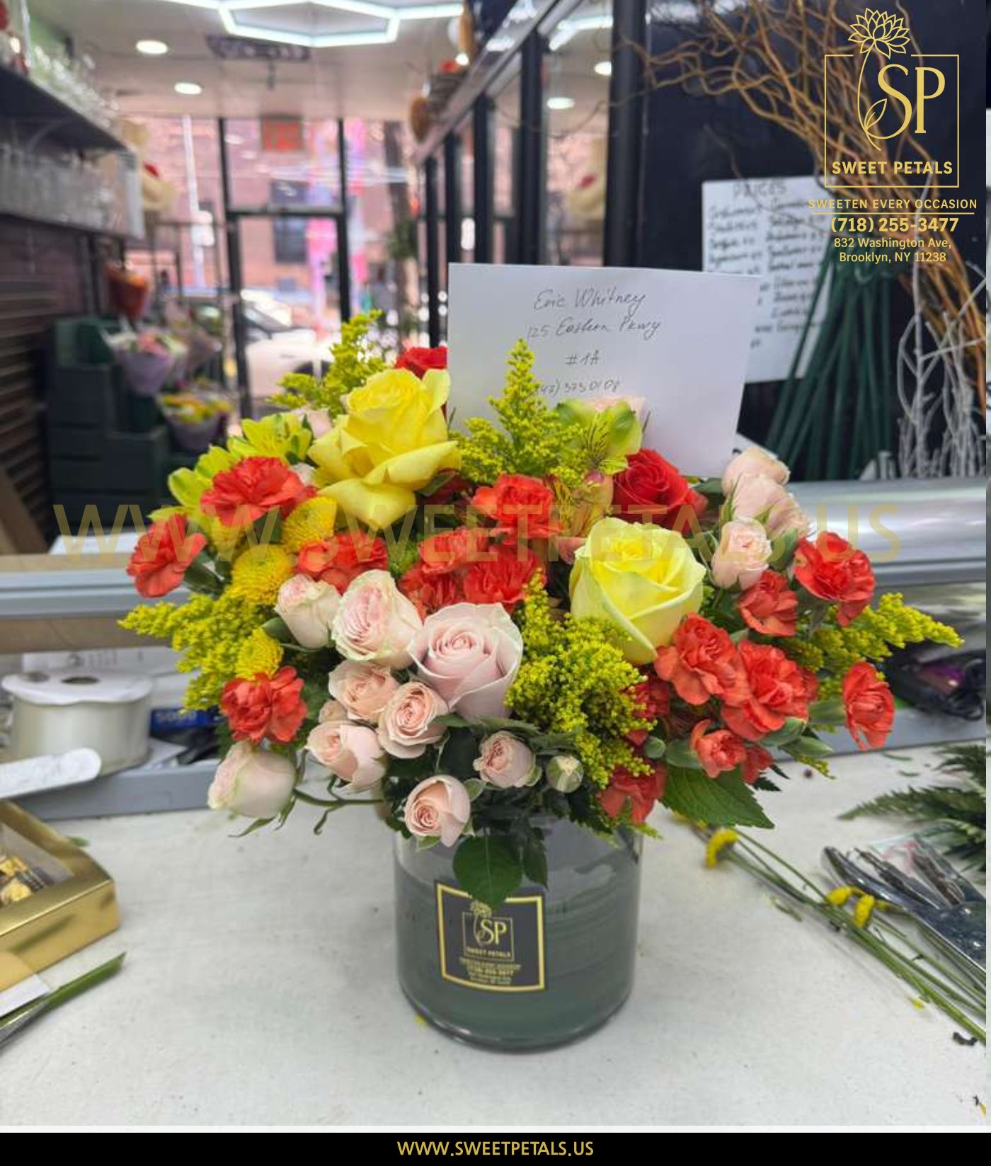 Sunset Harmony Garden Vase Arrangement