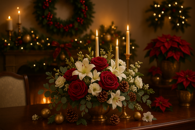 Festive Christmas Floral Décor Ideas for a Magical Home by SweetPetals