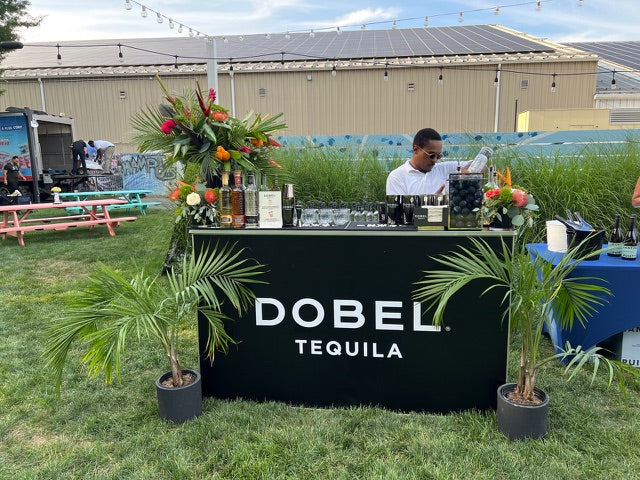 SweetPetals tropical floral installation for Dobel Tequila Hamptons event
