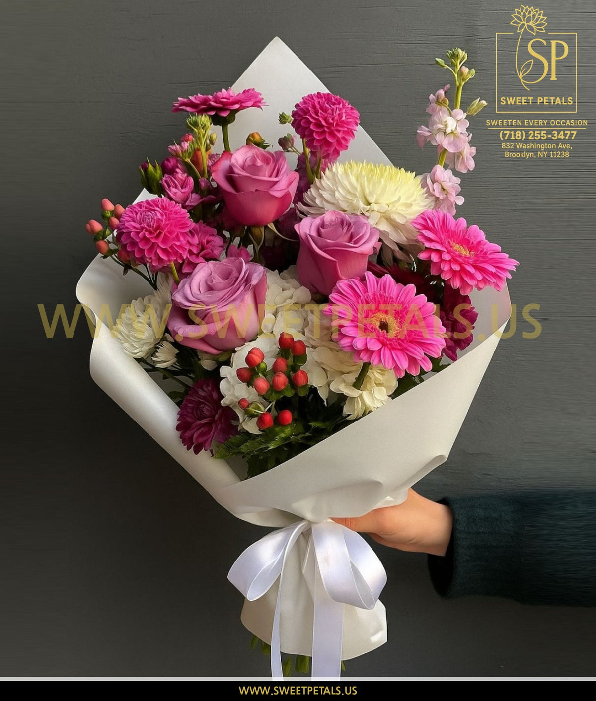 Fresh premium flowers delivery to Staten Island University Hospital, New York - SweetPetals