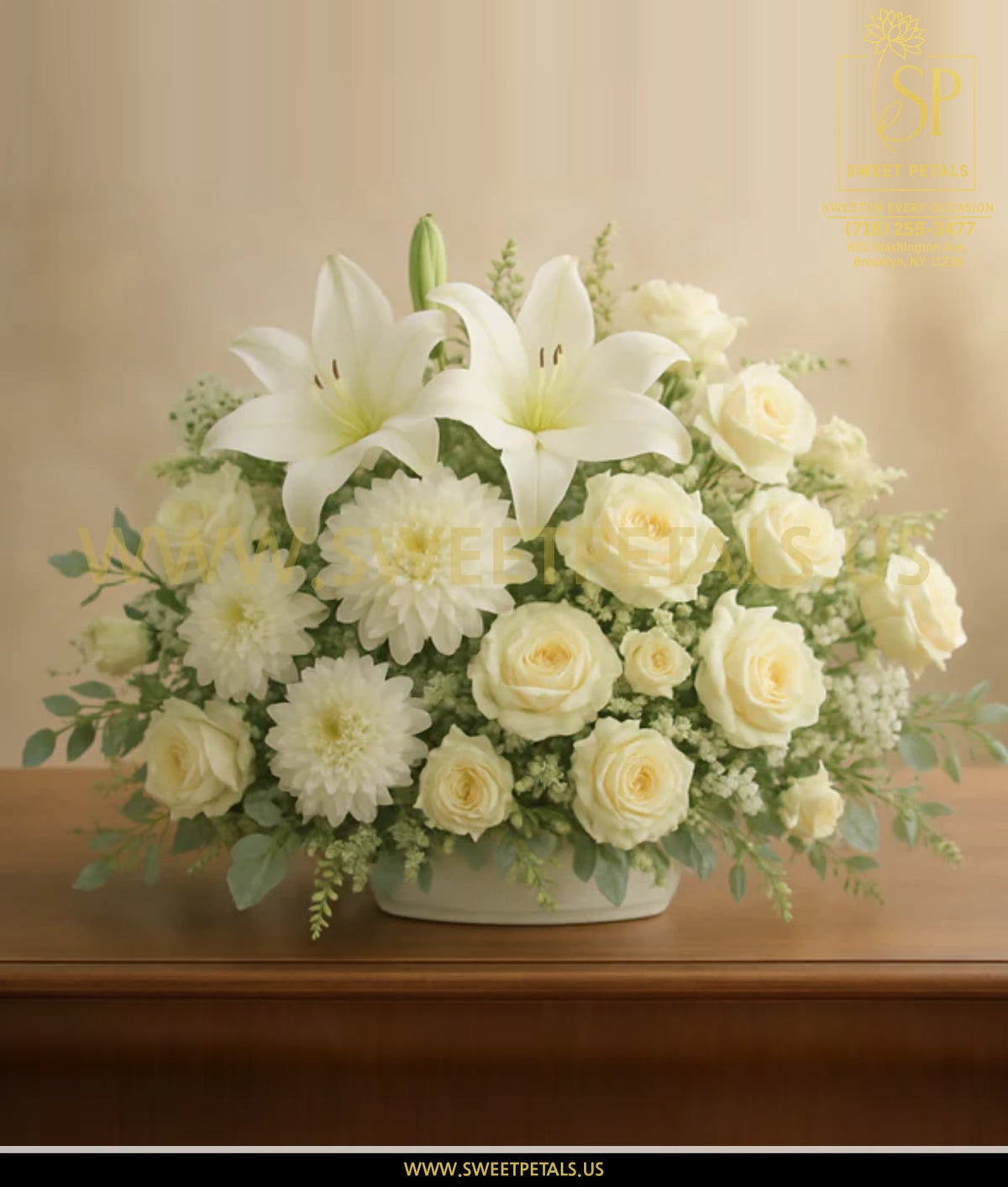 Funeral flowers delivery in Brooklyn NY - SweetPetals