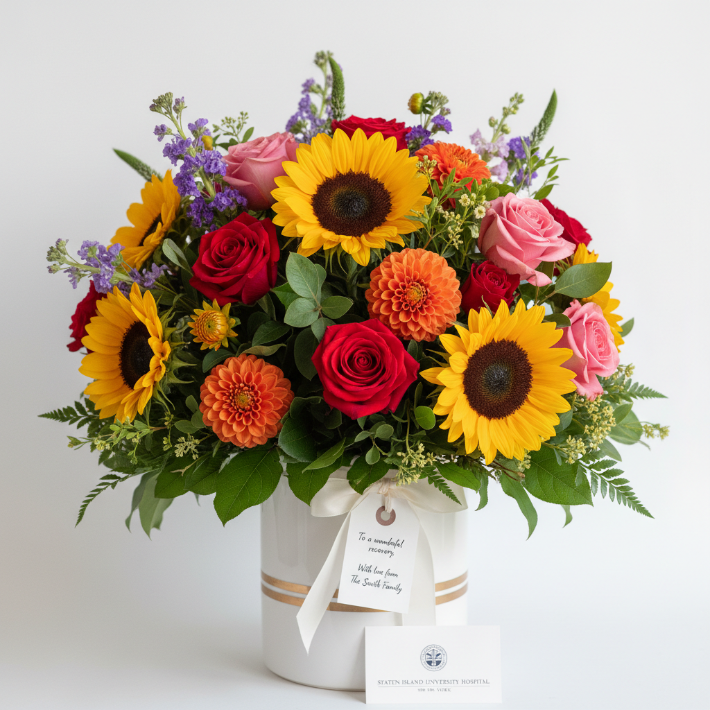 Fresh premium flowers delivery to Staten Island University Hospital, New York - SweetPetals