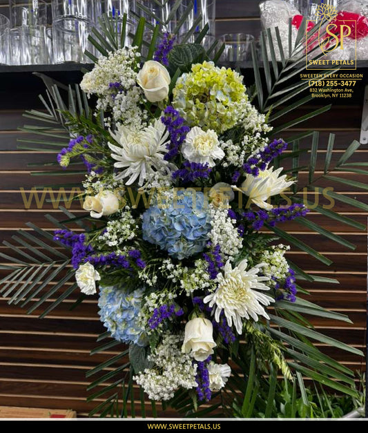 Blue & White Peace Standing Spray