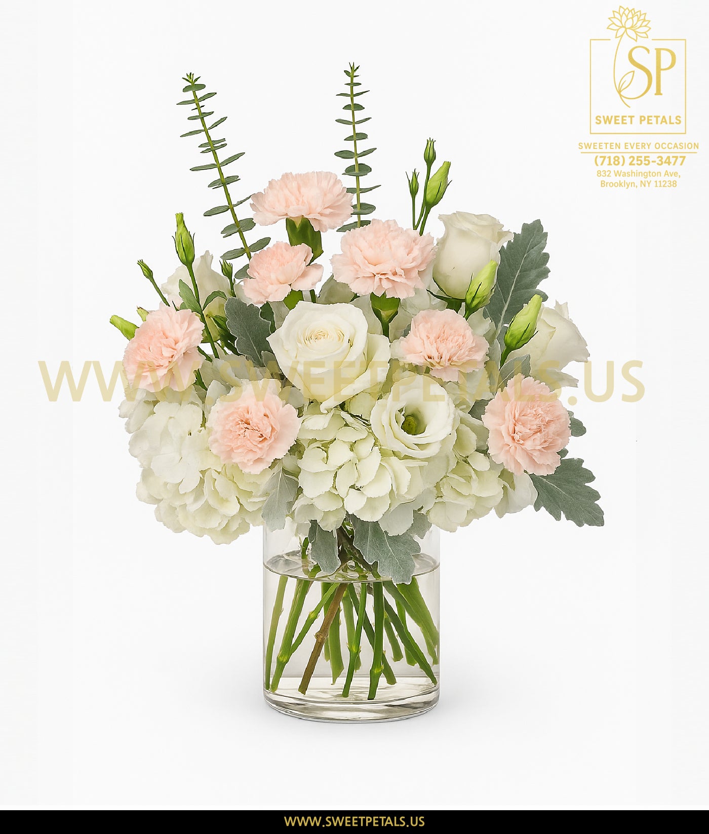 Blushing Ivory Harmony Vase Arrangement