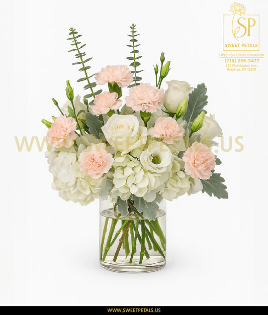 Blushing Ivory Harmony Vase Arrangement