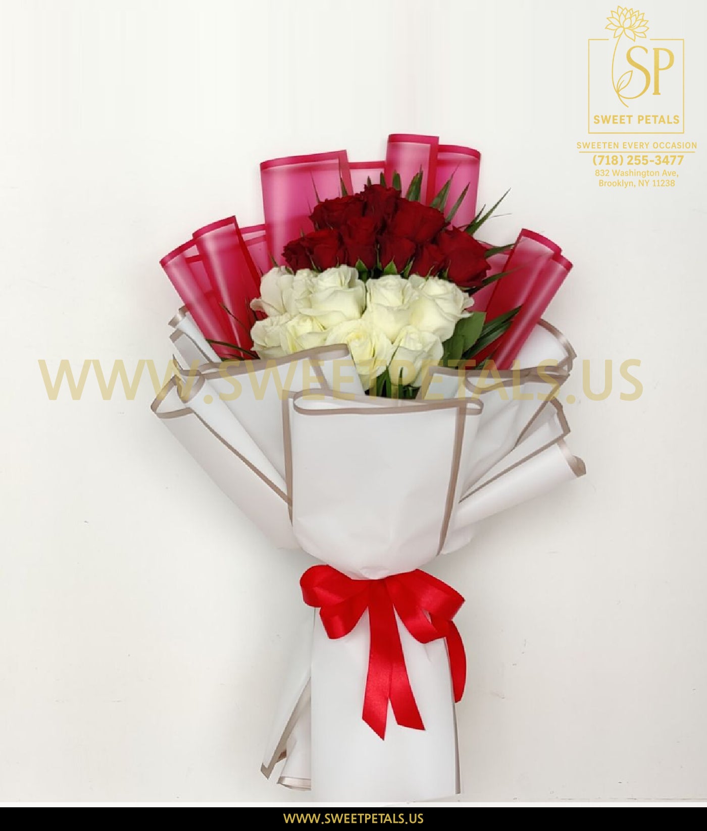 Crimson & Ivory Love Bouquet