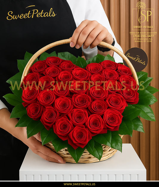 Heart of Roses Basket