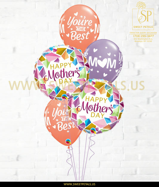 Mother's Day Colorful Gems Balloon Bouquet