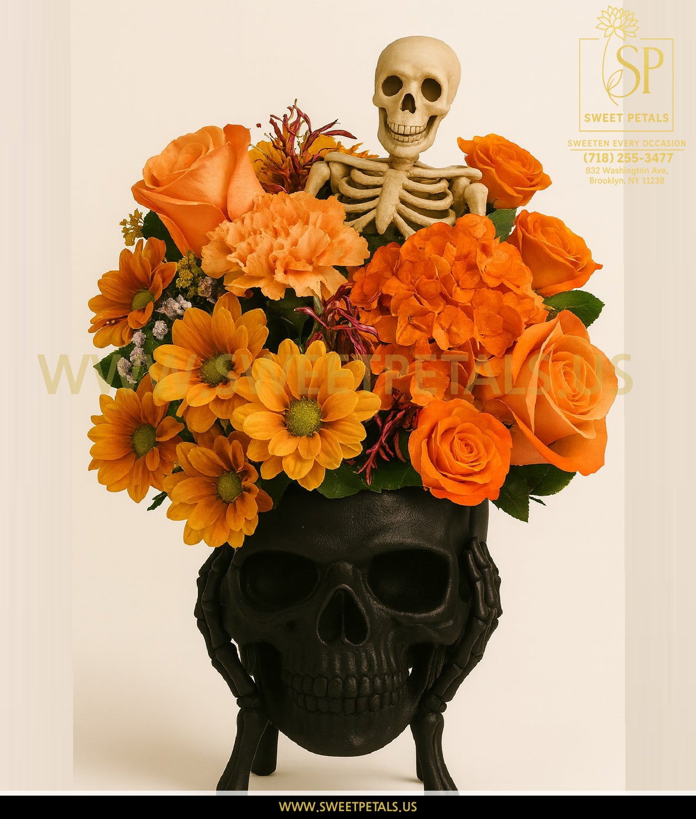 Skeleton Glow Floral Arrangement