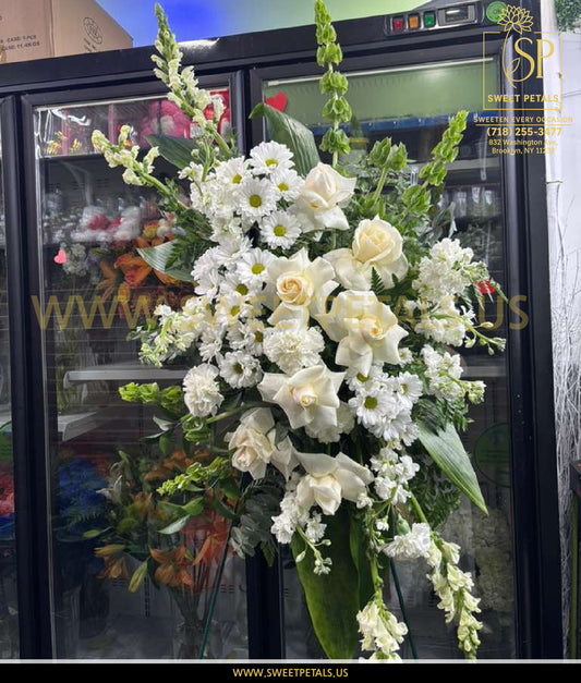 White Serenity Standing Spray