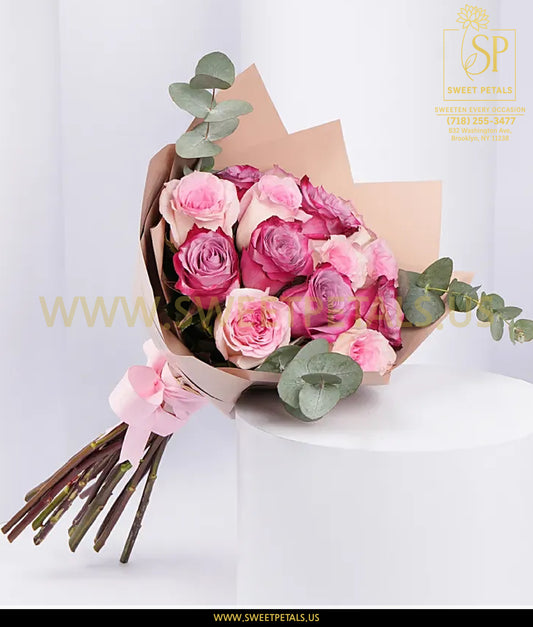 Luxury Pink Rose Bouquet for Mother’s Day | Same day flower delivery NYC