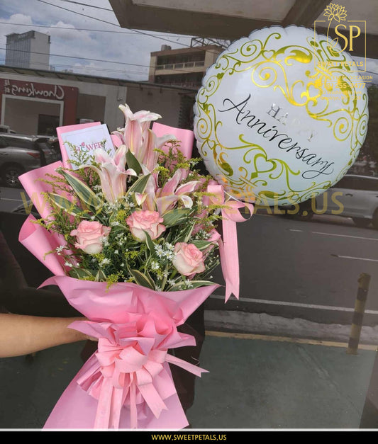 Pink Elegance Anniversary Bouquet