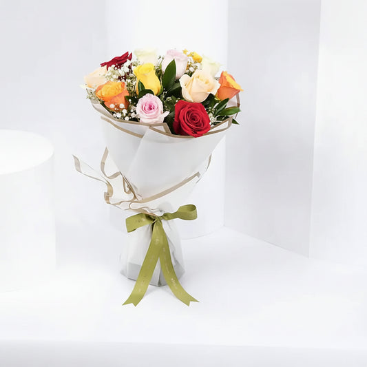 Dozen Mixed Roses – Luxury bouquet