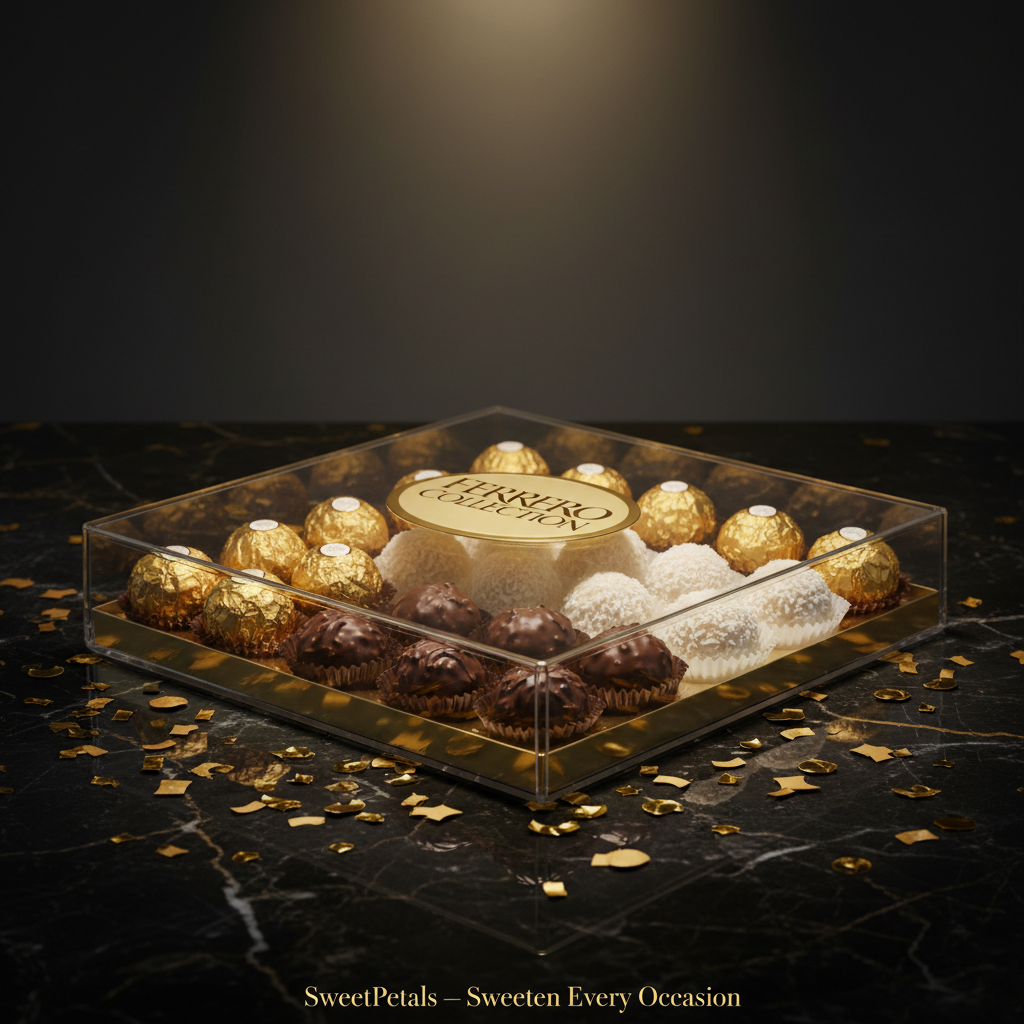Ferrero Collection 16-Piece Luxury Assorted Chocolate Gift Box | Premium Ferrero Rocher, Rondnoir Dark Chocolate & Raffaello Coconut Almond Gift for Birthdays, Anniversaries & Corporate Gifting