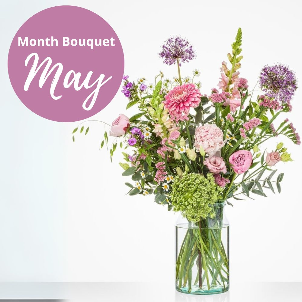 May Month Bouquet in Vase – Fresh Spring Flowers Delivery NYC