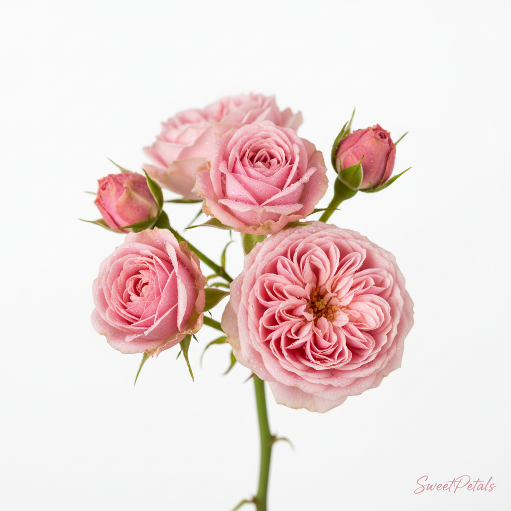 Grand Cascade Blush Sympathy Standing Arrangement | Luxury Pink Rose, White Hydrangea, Orchid & Snapdragon Funeral Floral Tribute for Memorials & Services
