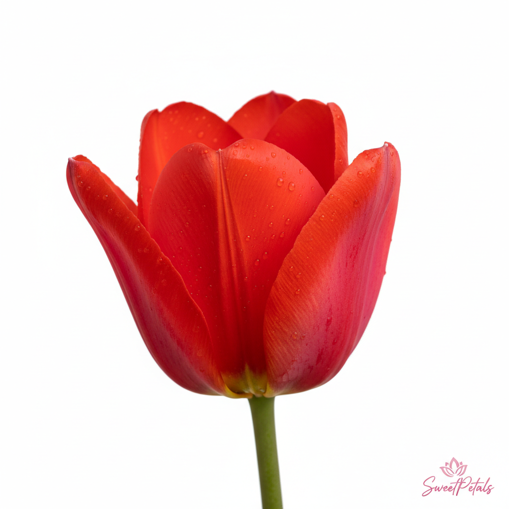 Rainbow Tulip Luxury Vase Arrangement | Luxury Mixed Tulip & Lavender Vase Gift in Yellow, Red, Orange & Purple for Birthdays, Spring & Celebrations