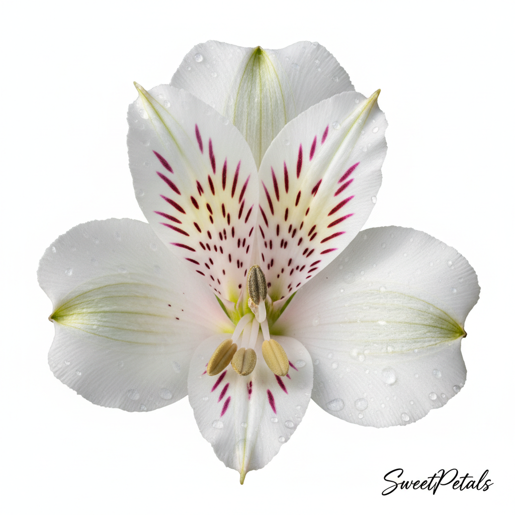 Pure White Garden Vase Arrangement | Luxury White Carnation, Alstroemeria & Delphinium Floral Gift in Clear Glass Vase for Sympathy, Weddings & Gifting
