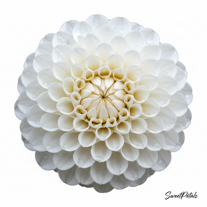 White Elegance Luxury Vase Arrangement | All-White Hydrangea, Rose, Calla Lily, Dahlia & Snapdragon Gift in Green Glass Vase for Weddings, Sympathy & Luxury Gifting