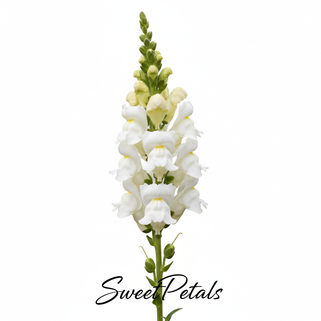 White Elegance Luxury Vase Arrangement | All-White Hydrangea, Rose, Calla Lily, Dahlia & Snapdragon Gift in Green Glass Vase for Weddings, Sympathy & Luxury Gifting
